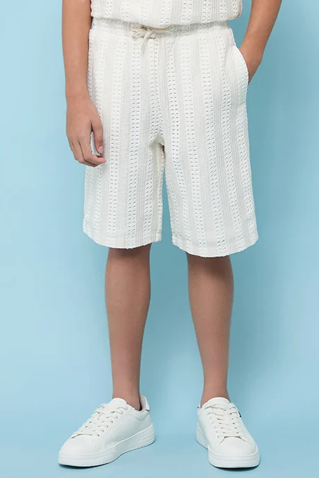 R&B Knitted Shorts with Drawstring Waist