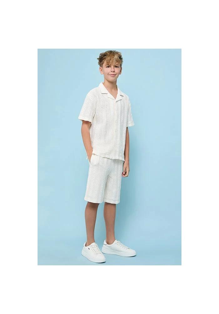 أر أند بي Knitted Shorts with Drawstring Waist