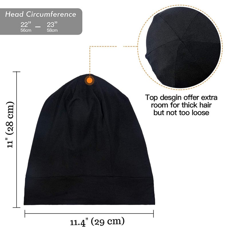 Candibella Satin Silk Bonnet Adjustable Slouchy Beanie for Men  Women Curly Hair Cover Silky Lined Cap for Sleeping - Image 4