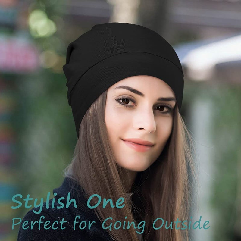 Candibella Satin Silk Bonnet Adjustable Slouchy Beanie for Men  Women Curly Hair Cover Silky Lined Cap for Sleeping - Image 3