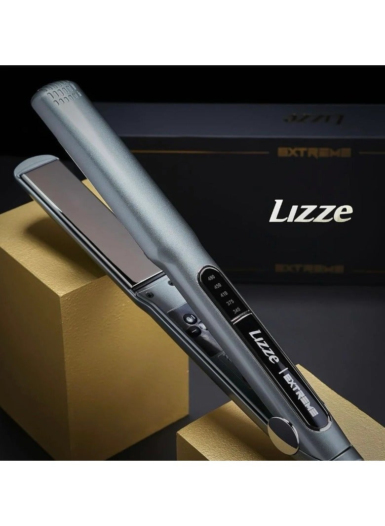 Lizze Hair Straightener 1.25" Straightening And Multiple Heat Settings Up To 480℉ Temperature With Dual Voltage(110V-220V) Volumizing Nano Technology-Titanium Flat Iron Dry Frizzy thick Hair Curls-Sleek Salon Hair Styling Tool - Image 1
