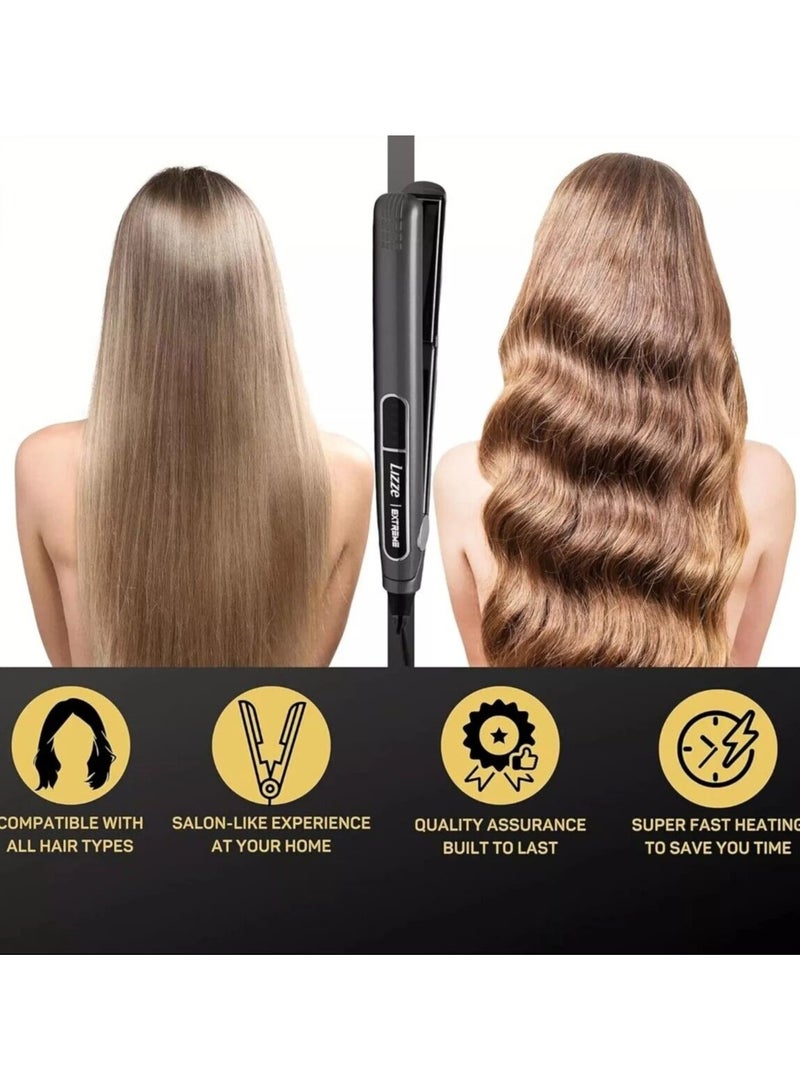 Lizze Hair Straightener 1.25" Straightening And Multiple Heat Settings Up To 480℉ Temperature With Dual Voltage(110V-220V) Volumizing Nano Technology-Titanium Flat Iron Dry Frizzy thick Hair Curls-Sleek Salon Hair Styling Tool - Image 4
