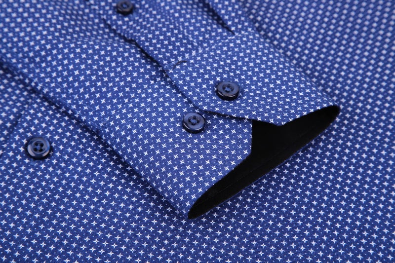 Alex Vando Mens Printed Dress Shirts Regular Fit Long Sleeve Button Down Shirt,Blue879,M - Image 5