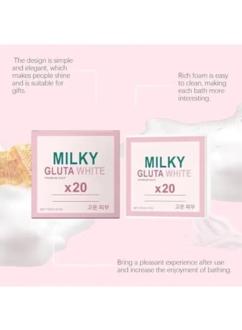 MILKY GLUTA WHITE PREMUM SOAP 70G - Image 2