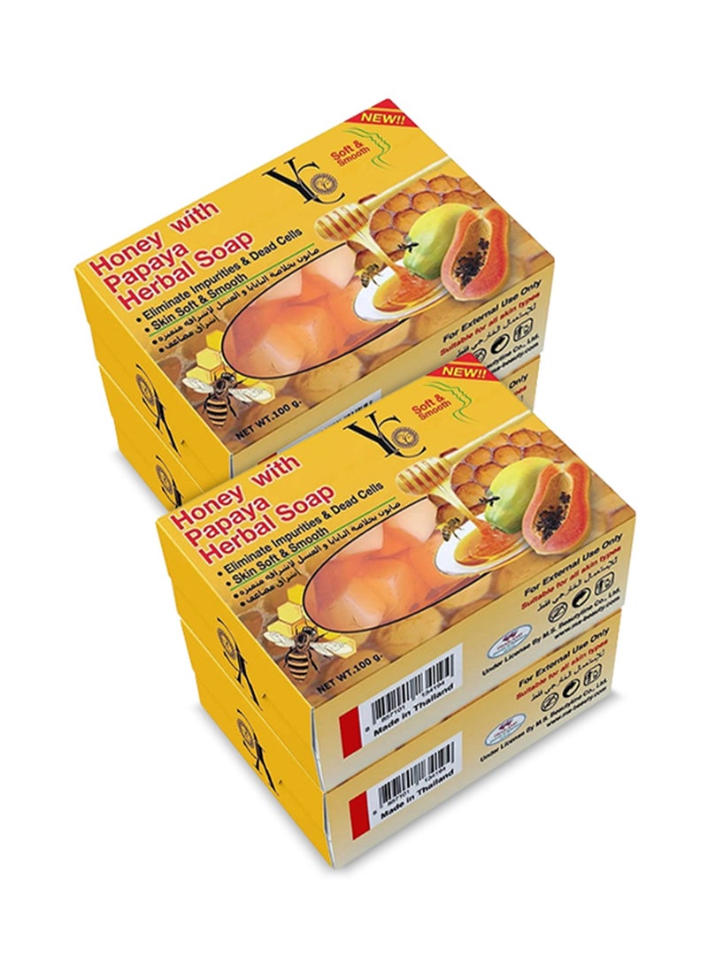 YC Honey with Papaya Herbal Soap 100 g - 4 pcs