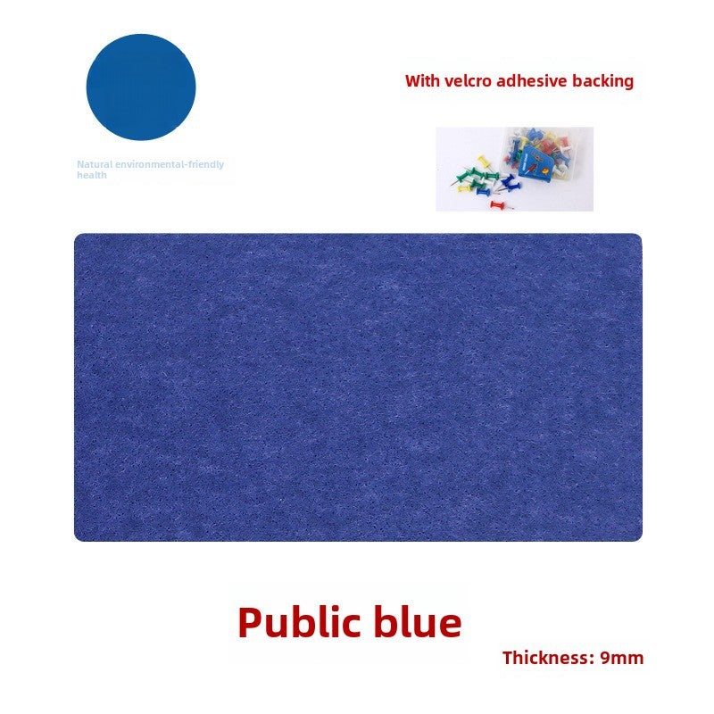 Colorful Felt Board Wall Stickers for Kindergarten Public Security Blue 
