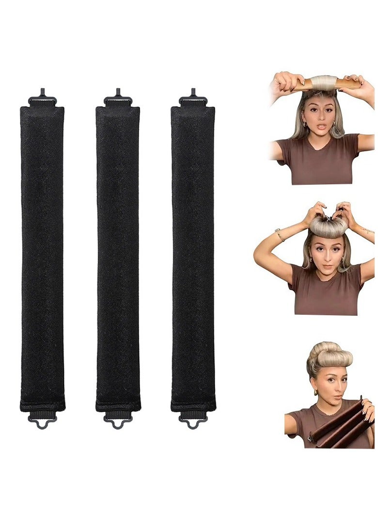 3 قطع من مكواة تجعيد الشعر بدون حرارة، قضبان مع خطاف، قضيب تجعيد بدون حرارة لجميع أنواع الشعر، مكواة تجعيد بدون حرارة للنوم بها، تجعيدات بدون حرارة طوال الليل لتجعيد الشعر (أسود) - Image 3