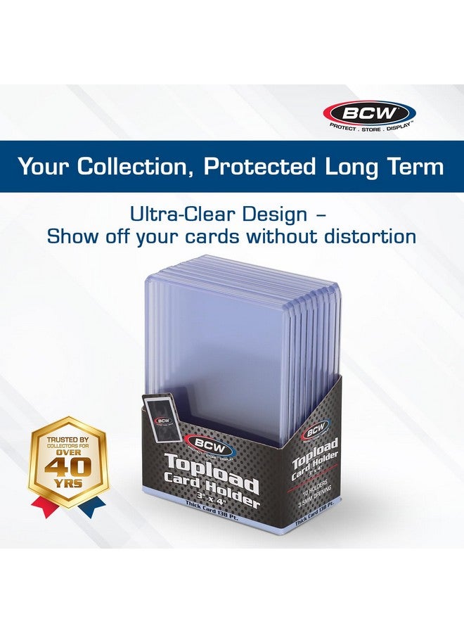 BCW Thick 138PT Card Top Load Holder (Pack of 10), 3 x 4 - Image 2