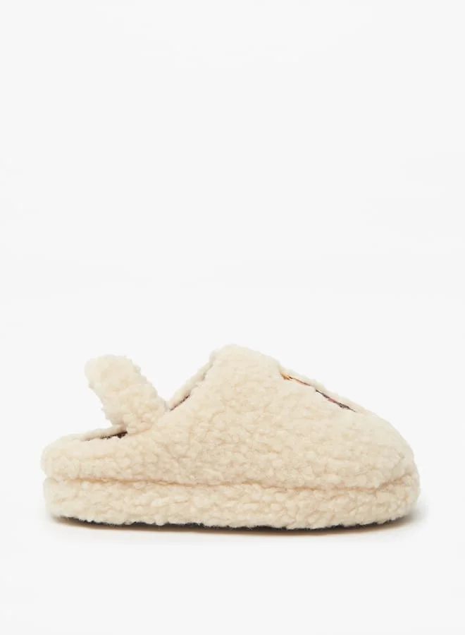 Cozy Boys Embroidered Slip-On Bedroom Slippers