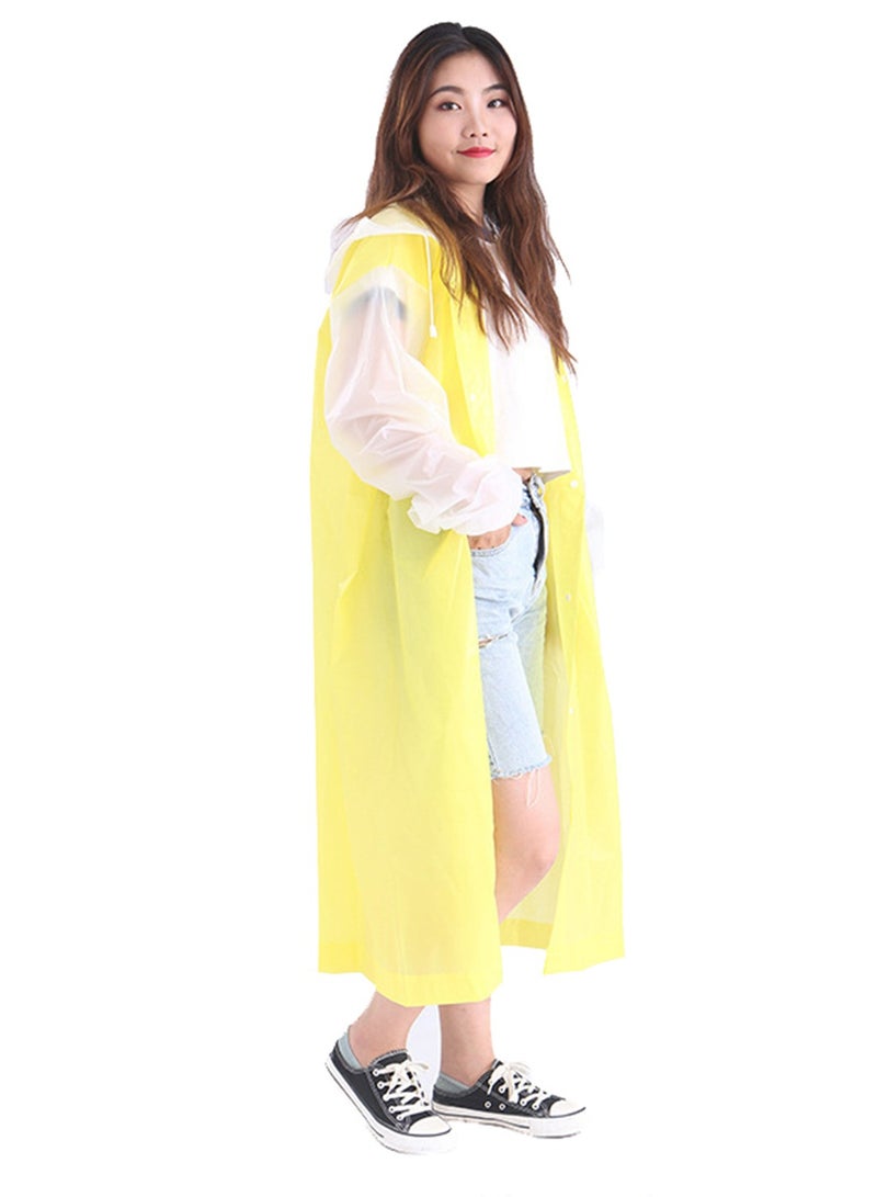 SYOSI Raincoat Rain Poncho for Adults, 1 Pack EVA Rain Poncho for Women and Men Reusable Raincoat Jacket Packable for Family FishingTravelEmergency with Hood and Elastic Sleeving  - Image 1