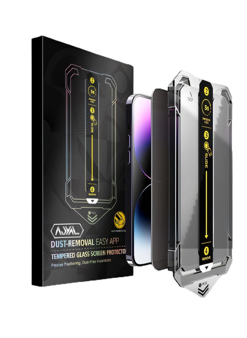 أجيال الخصوصية [عبوة من قطعتين] iPhone 13 PRO MAX / 14 PLUS [زجاج مقوى للخصوصية] واقي شاشة بمحاذاة تلقائية، حماية المستشعر، Easykit، مضاد لبصمات الأصابع - iPhone 14 PLUS - Image 1