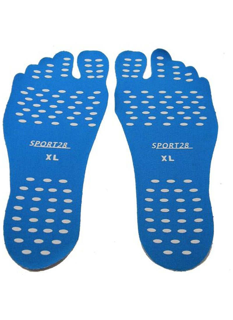 Generic - Flexible and invisible stickers to protect feet during exercise, anti-slip sock design, waterproof, sticky on outsole, suitable for yoga, pool, beach sand small - Image 1