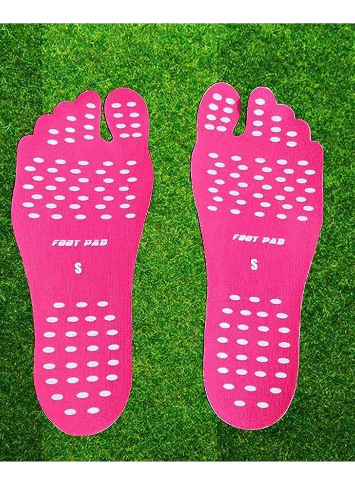 Generic - Flexible and invisible stickers to protect feet during exercise, anti-slip sock design, waterproof, sticky on outsole, suitable for yoga, pool, beach sand small - Image 1