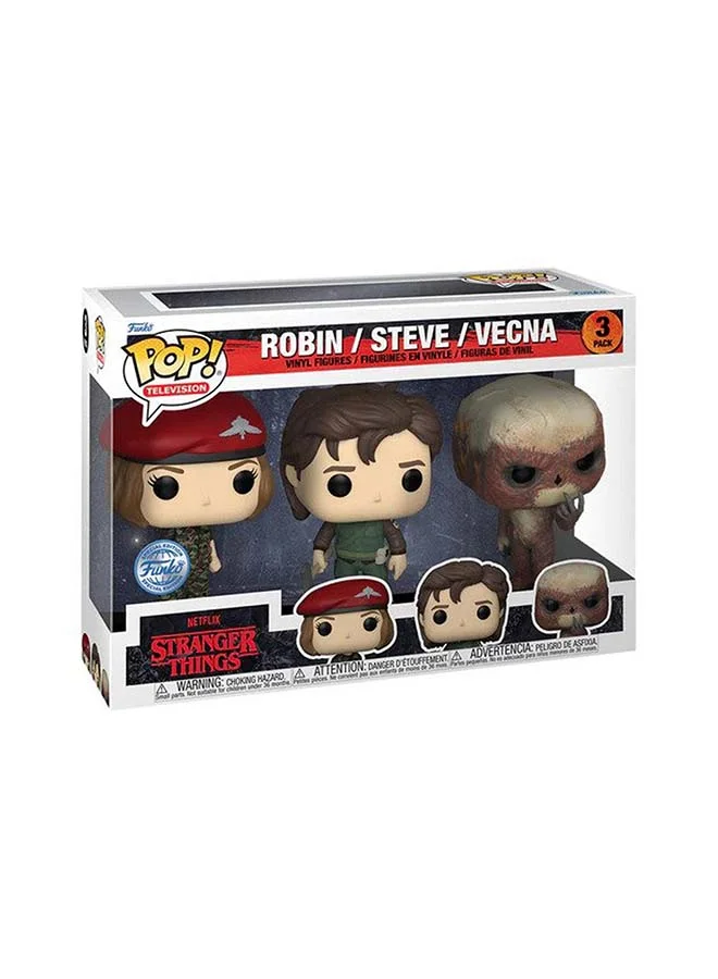 فانكو Pop Tv: Stranger Things S4 - Hunter Robin, Steve, and Vecna 3pk Exclusive, Collectable Vinyl Figure - Gift Idea - Official Merchandise - Toys for Kids & Adults - 66909