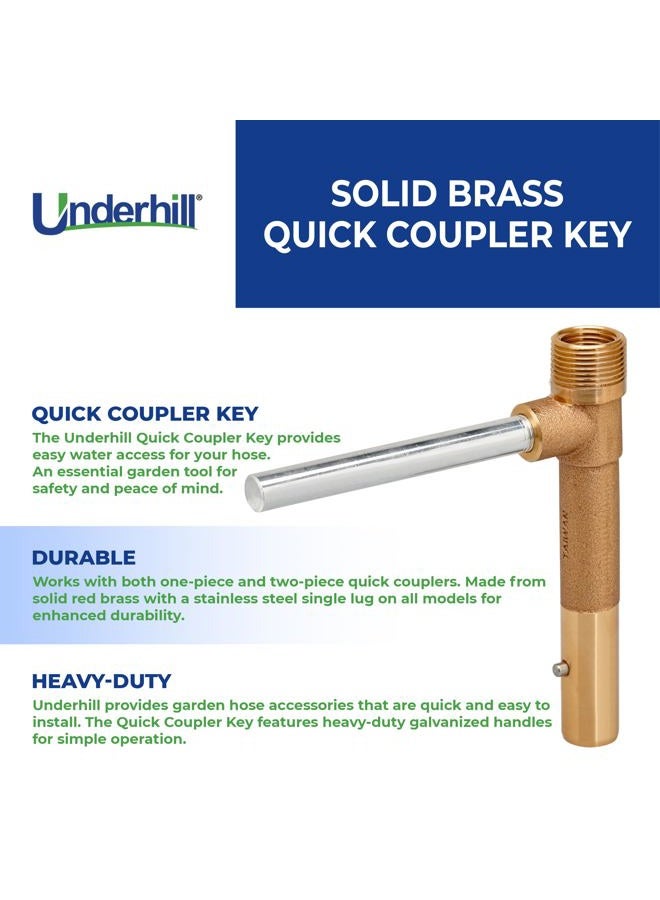 Underhill QK-075 Solid Brass Quick Coupler Key, 3/4-Inch MPT x 1/2-Inch FPT Outlet - Image 3