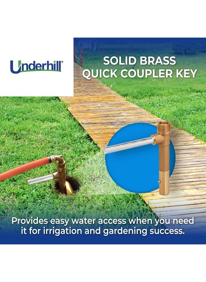Underhill QK-075 Solid Brass Quick Coupler Key, 3/4-Inch MPT x 1/2-Inch FPT Outlet - Image 2