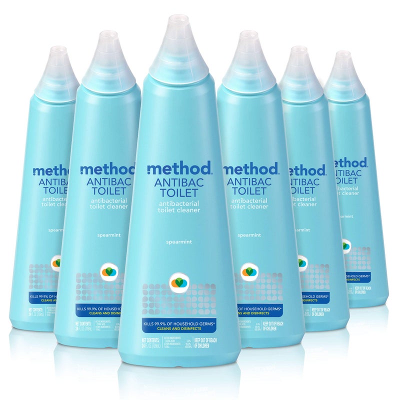 Method Antibacterial Toilet Bowl Cleaner, Spearmint, Kills 99.9% of Household Germs, 24 Fl Oz (Pack of 6) - Image 1