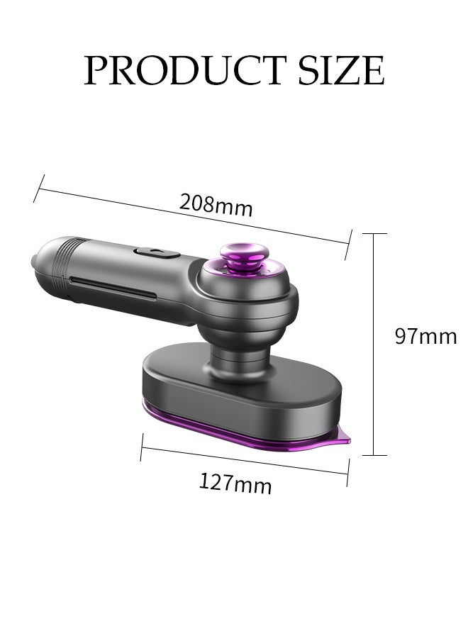 DUNISO Mini Handheld Steam Iron Portable 90° Rotating Handle Handheld Garment Steamer with Non-stick Soleplate Fast Heat Up Soleplat 2-in-1 Dry and Wet Ironing Handheld Hanging Ironing Machine for Home and Travel - Image 4