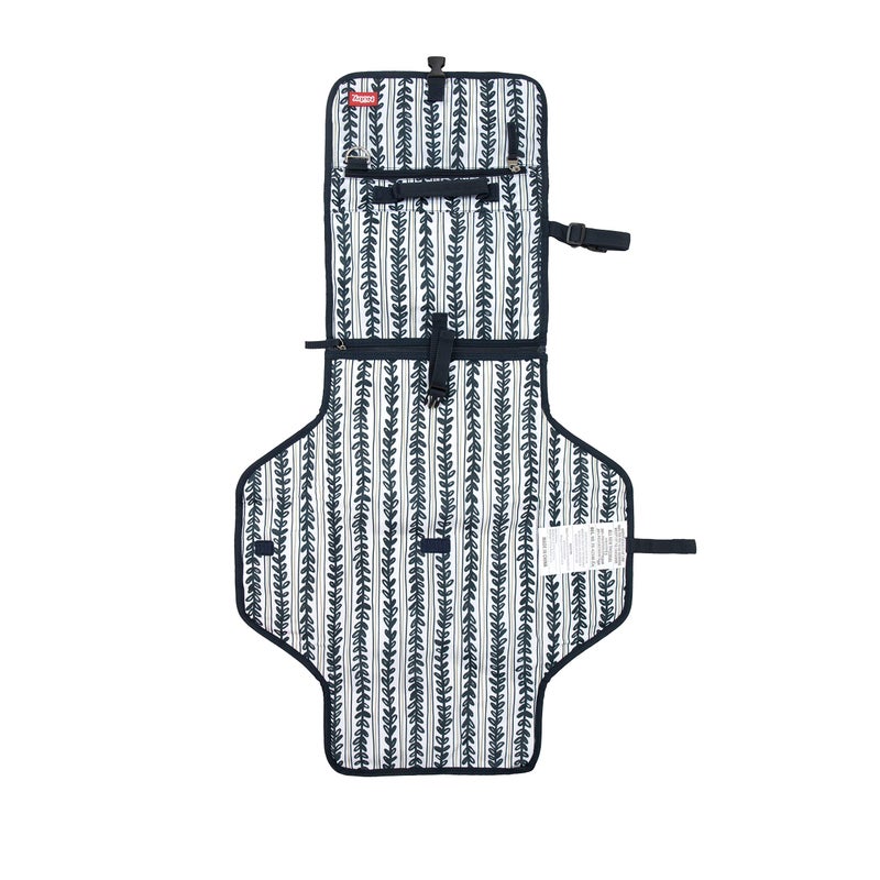 Nuby Portable Baby Changing Pad Station, Quick Wipe Clean Changing Mat with Built-in Pillow, Stripes Print - Image 4