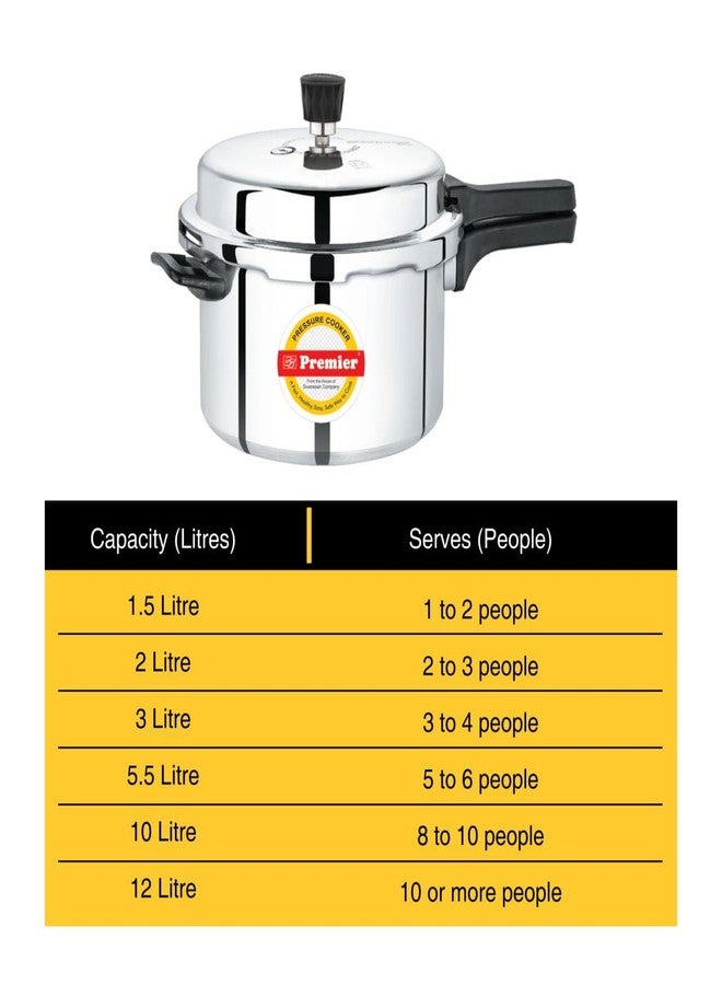Premier Netraa Aluminium 3 Ltr Pressure Cooker - Efficient Cooking Made Easy, Durable Aluminum Construction With Safety Features For Delicious Meals Every Time, Dishwasher Safe Cooker - Image 5