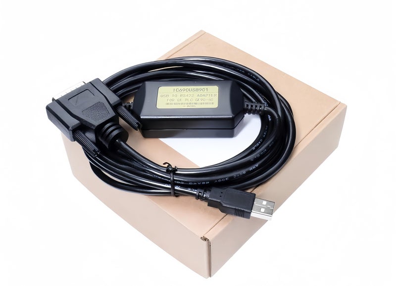 Washinglee IC690USB901 USB Programming Cable for GE PLC GE90-70 GE90-30 Series, for IC690USB901 Replacement, 10 FT - Image 1