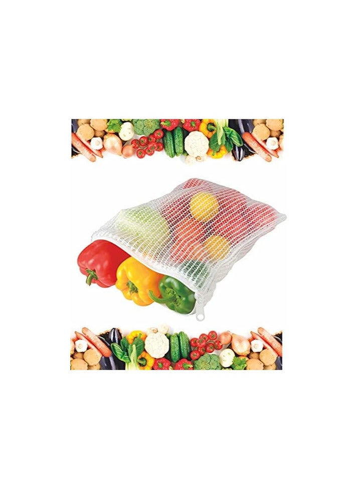 shalimar Shalimar Reusable Vegetable Fridge Bags – Pack of 6 – Eco-Friendly Multipurpose Mesh Bags for Fruits & Vegetables Breathable Washable & Durable Storage Bags - Natural Color  - Image 2