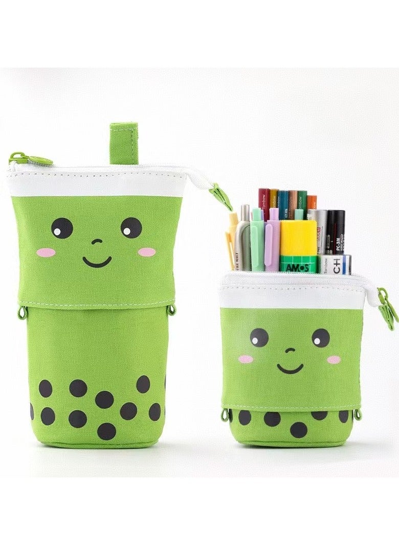 ANGOO Telescopic pencil case, pen holder, pop-up pencil case, vertical telescopic Transformers bag, vertical storage bag, perfect for holiday and New Year office bags - Image 1