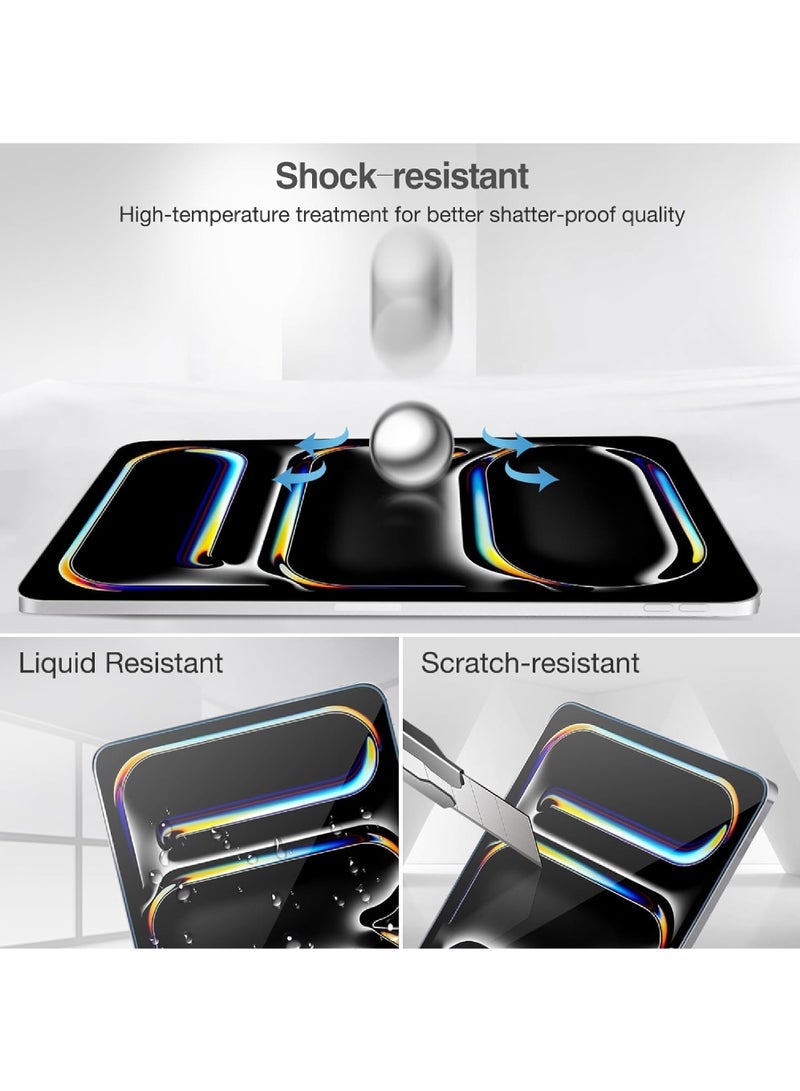 Captaintech 2-Pack Tempered Glass Screen Protector for iPad Pro 11 M4 (2024) - Compatible with A2836/A2837/A3006 Models - Ultra HD Clear ProCase Film - Image 5