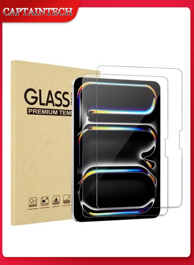 Captaintech 2-Pack Tempered Glass Screen Protector for iPad Pro 11 M4 (2024) - Compatible with A2836/A2837/A3006 Models - Ultra HD Clear ProCase Film - Image 1