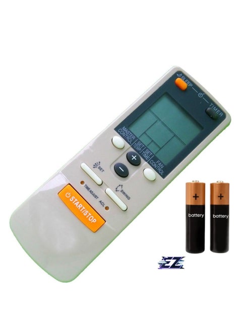 Replacement Remote Control for Fujitsu Air Conditioner AR-JW1, AR-JW11, AR-JW13, AR-JW17, AR-JW19, AR-JW2, AR-JW27, AR-JW28, AR-JW30, AR-JW31 – Includes Battery