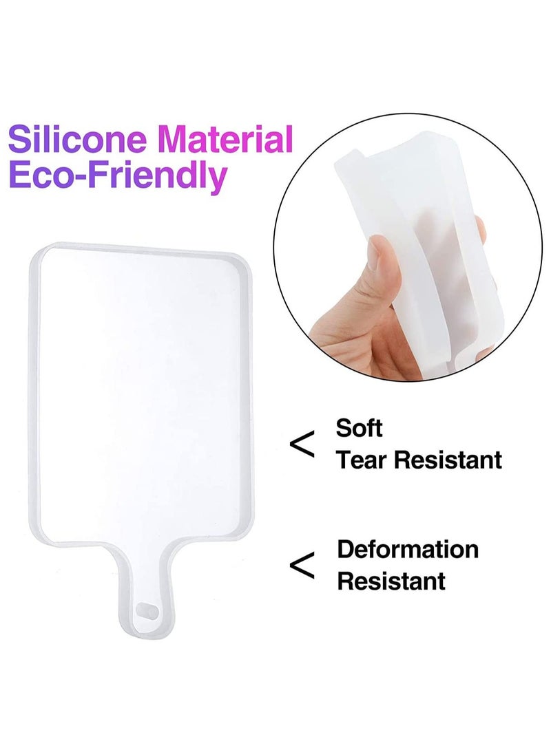 Excefore DIY Silicone Resin Molds, 3 Pcs Resin Casting Molds, Square Serving Tray Molds for Epoxy Resin Coaster, Great for Home Decoration, Ocean Wave Resin Painting Art - Image 3