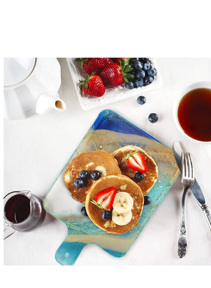 Excefore DIY Silicone Resin Molds, 3 Pcs Resin Casting Molds, Square Serving Tray Molds for Epoxy Resin Coaster, Great for Home Decoration, Ocean Wave Resin Painting Art - Image 4