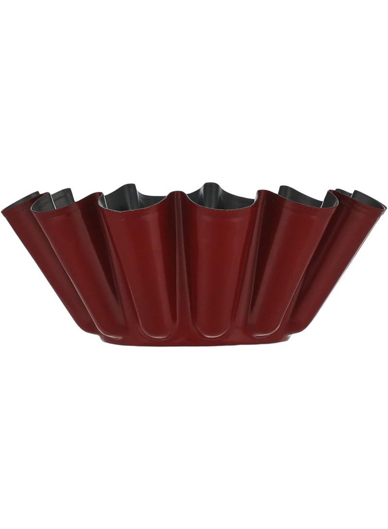 Stainless Steel Cake Pan – Medium, Red KK-3 - Image 2
