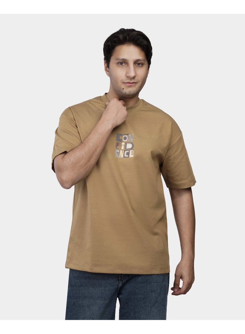 TORINESE "Confidence" Urban Statement Chestnut Oversize Tee - Image 3