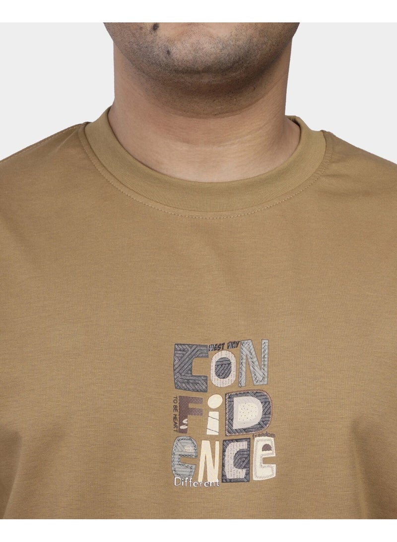 TORINESE "Confidence" Urban Statement Chestnut Oversize Tee - Image 1