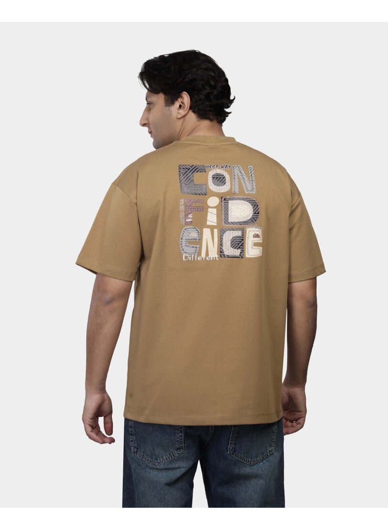 TORINESE "Confidence" Urban Statement Chestnut Oversize Tee - Image 4