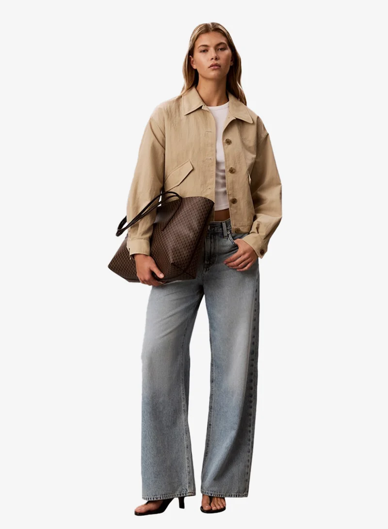 Calvin Klein  Emblem Print Tote Bag With Pouch for Women | Best Price UAE