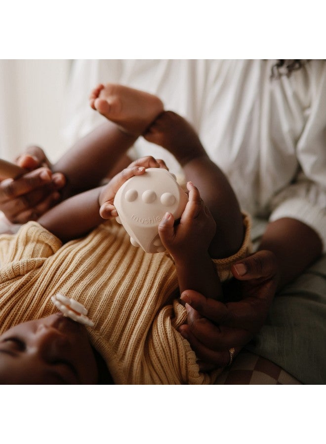 mushie Silicone Dice Press Toy | Baby Sensory Play for 10+ Months (Blush/Shifting Sand) - Image 4