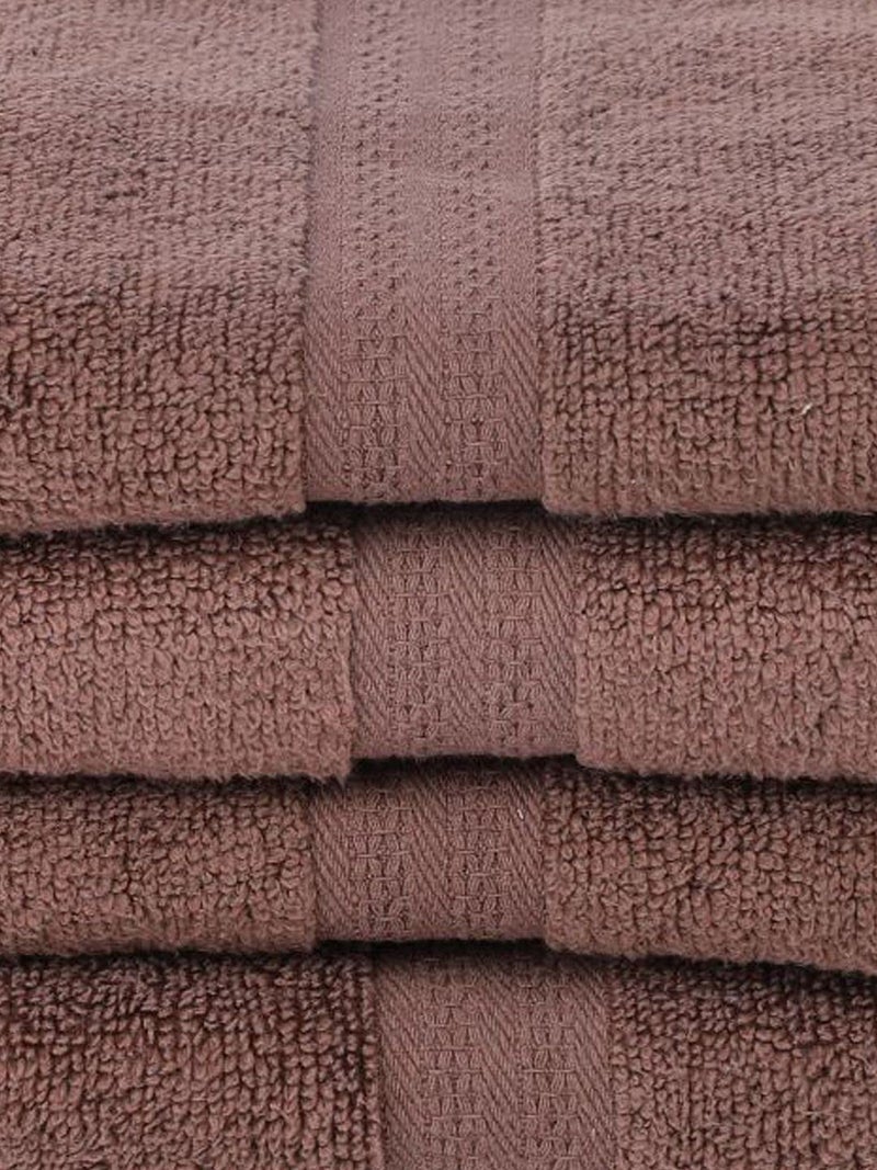 BIANCA Ultra Soft Zero Twist 100% Cotton Towel (Aerocore Tech) -4pc Hand Towel (Paradiso) - Super Absorbent, Fluffy, AeroCore Organic Technology - for Men, Women, Gym, Kitchen Solid-Chocolate - Image 4