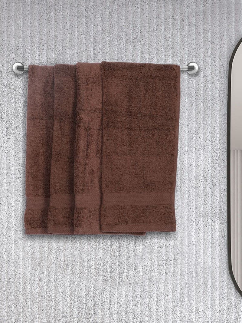 BIANCA Ultra Soft Zero Twist 100% Cotton Towel (Aerocore Tech) -4pc Hand Towel (Paradiso) - Super Absorbent, Fluffy, AeroCore Organic Technology - for Men, Women, Gym, Kitchen Solid-Chocolate - Image 1