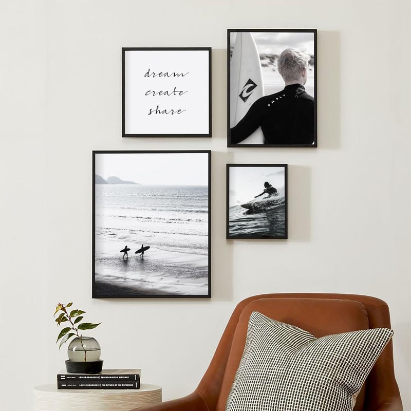 مجموعة من 3 أطر صور VUVUZULA، مقاس 20 × 30 سم، خشب أسود، إطار مصنوع من MDF - Image 2