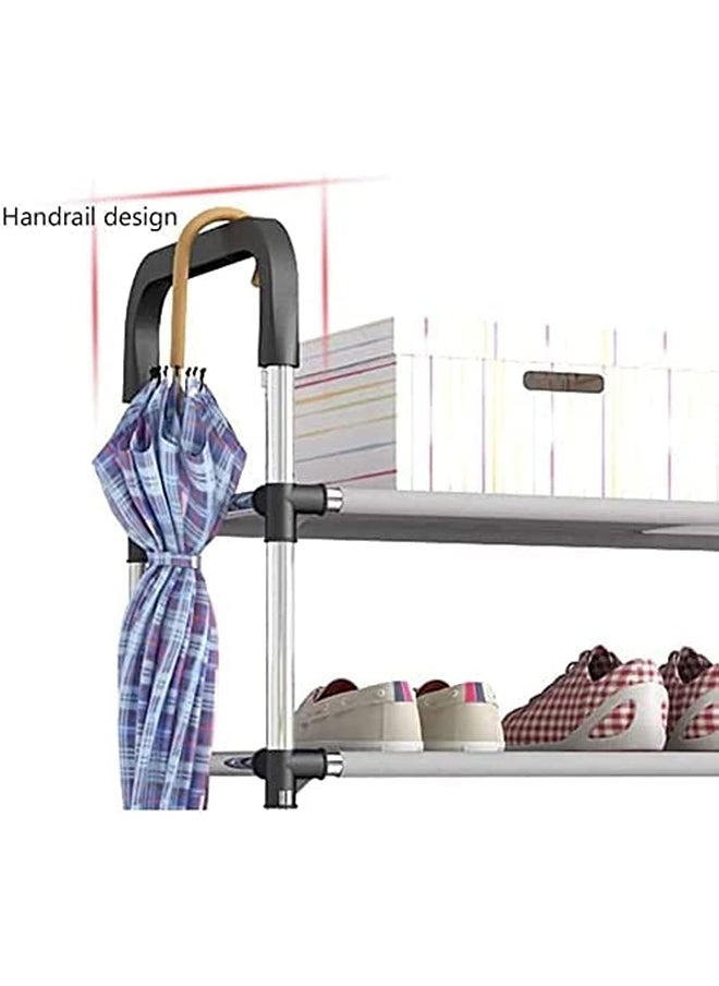 SKY-TOUCH - 5 Tier Shoe Rack Organizer,Adjustable Shoe Shelf Storage Organizer,Shoe Storage Cabinet for Entryway,Hallway,Bedroom ,Shoe Stand,Shoe Shelf,Show Rack,Black - Image 1