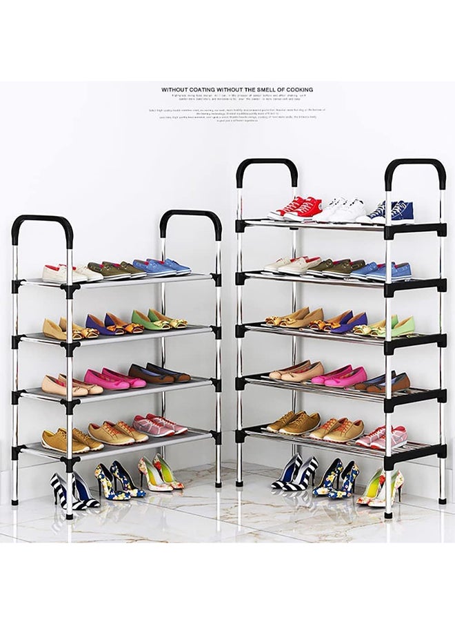 SKY-TOUCH - 5 Tier Shoe Rack Organizer,Adjustable Shoe Shelf Storage Organizer,Shoe Storage Cabinet for Entryway,Hallway,Bedroom ,Shoe Stand,Shoe Shelf,Show Rack,Black - Image 1