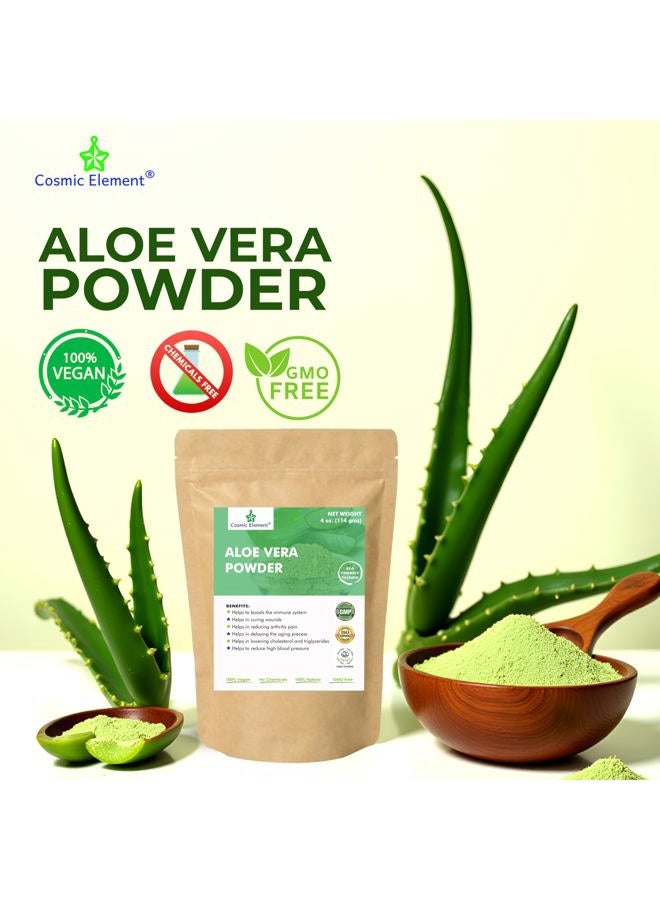 cosmic element Organic Aloe Vera Powder - 100% Pure Leaf Gel - Hydrating After Sun Care, Moisturizing for Face, Body, Skin & Hair - Sun Burn, Acne, and Dry Damaged Skin (4 oz) - Image 5