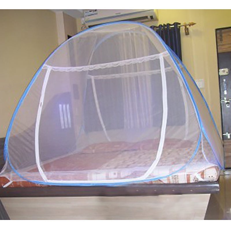 Styleys Foldable Mosquito Net for Double Bed Machardani King Size (6.5 x 6.5 Ft - Blue) - Image 2