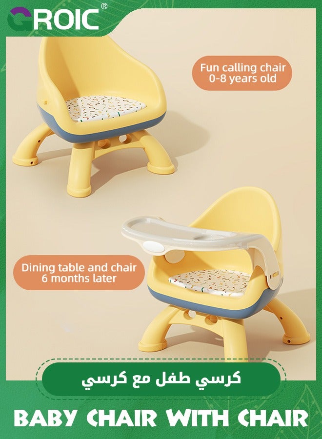 GROIC Infant Learn-to-Dine Feeding Seat,Feeding Chair and Booster Seat with Tray,Infant Booster,Baby Feeding Eating Chair - Image 2