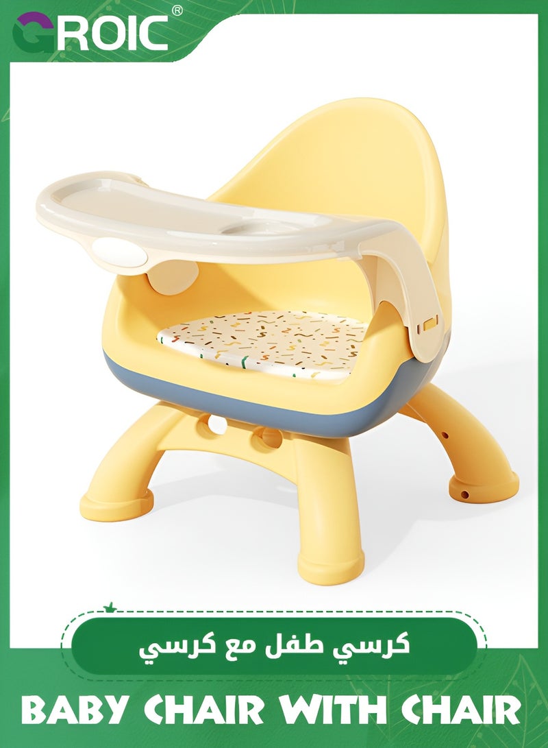 GROIC Infant Learn-to-Dine Feeding Seat,Feeding Chair and Booster Seat with Tray,Infant Booster,Baby Feeding Eating Chair - Image 1