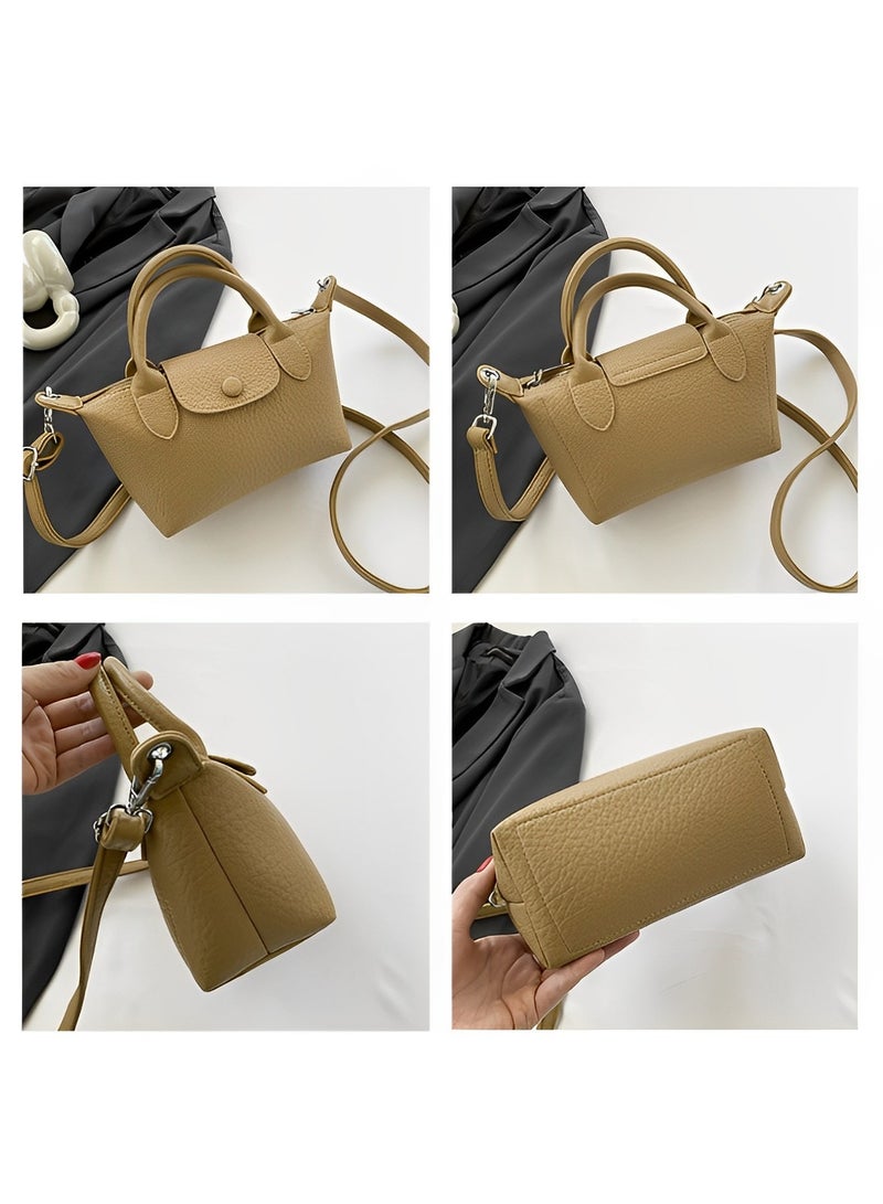 REOCLE Women's Shoulder Bag Vegan Leather Crossbody Bag with Removable Strap & Premium Fabric Vintage Crossbody Bag Purses - Image 4