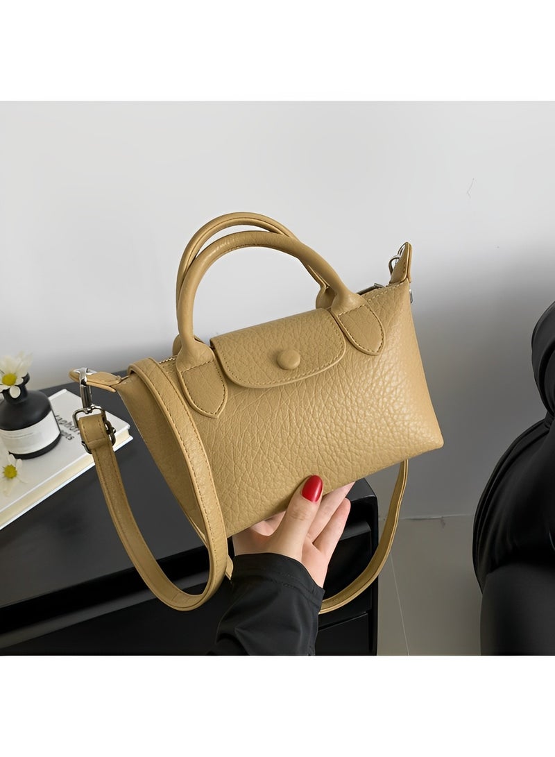 REOCLE Women's Shoulder Bag Vegan Leather Crossbody Bag with Removable Strap & Premium Fabric Vintage Crossbody Bag Purses - Image 2