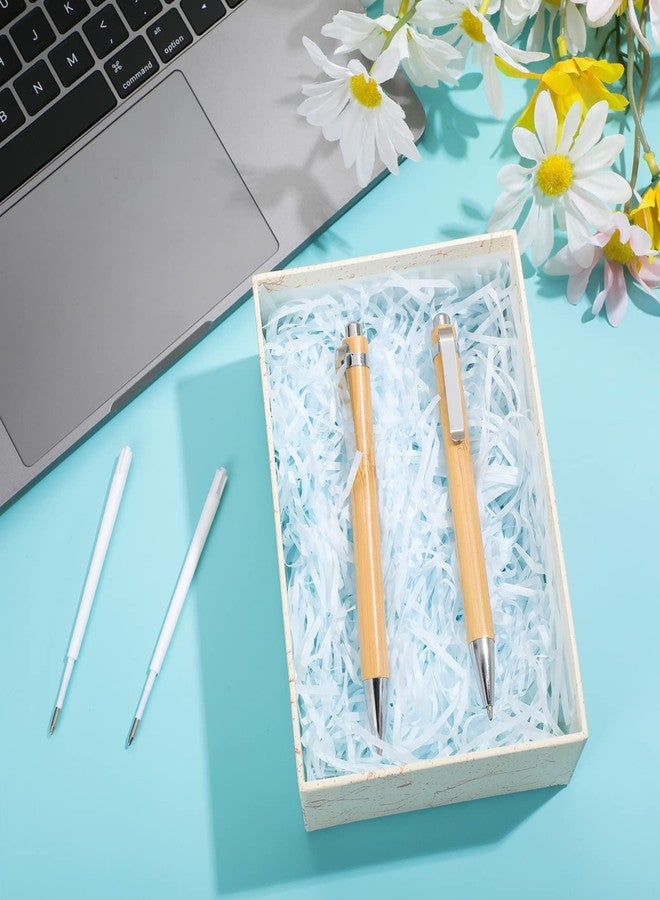 Fainne Bamboo Retractable Ballpoint Pen Engraving Wooden Black Ink 1mm Thank You Wooden Pens Writing Office School Supplies for Teacher Coworker Student Journal Graduation Gifts(20 Pcs) - Image 5